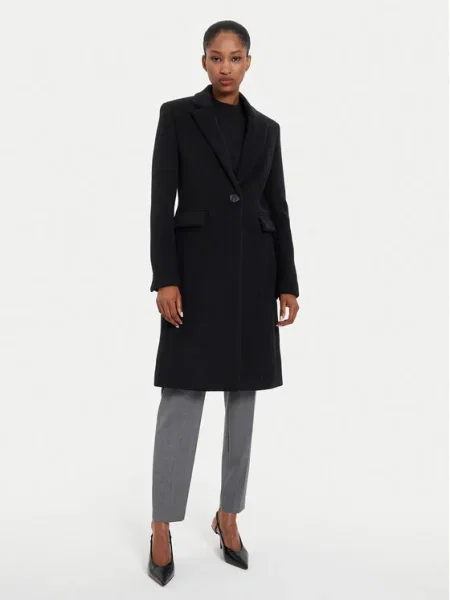 Pinko Palton de lână Cambogia negru