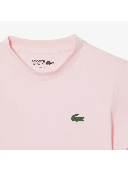 Lacoste Sportowy T-Shirt Z Technicznej Bawełny Ultra Dry różowa