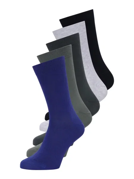 BJÖRN BORG Ponožky ESSENTIAL kráľovská modrá / sivá melírovaná / kaki / olivová čierna