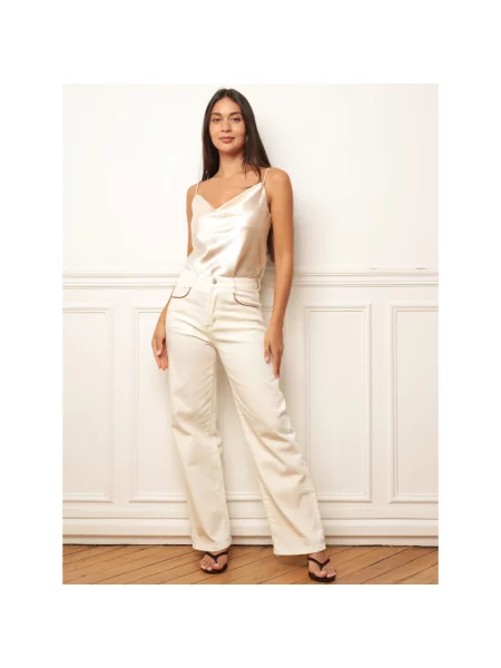 Blugi La Modeuse alb