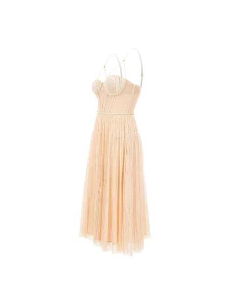 Sukienka midi Elisabetta Franchi różowa