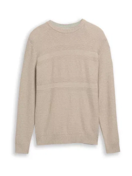TOM TAILOR Pulover amestecat bej
