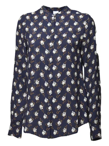 Cămașă Aspesi cu model floral cu imagine albastru