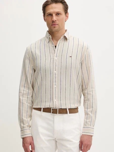 Tommy Jeans Cămașă deschis bej