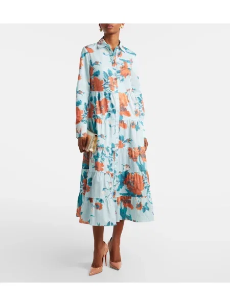 Rochie tip cămașă Erdem cu model floral