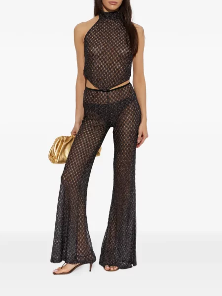Pantaloni Missoni tricotate negru