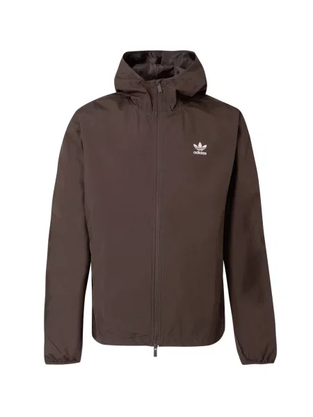 ADIDAS ORIGINALS Φθινοπωρινό και ανοιξιάτικο μπουφάν ESSENTIALS σκούρο καφέ λευκό