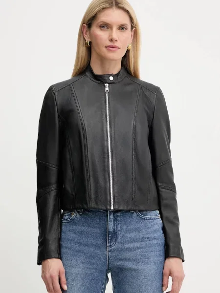 BOSS Geacă de primăvară-toamnă negru