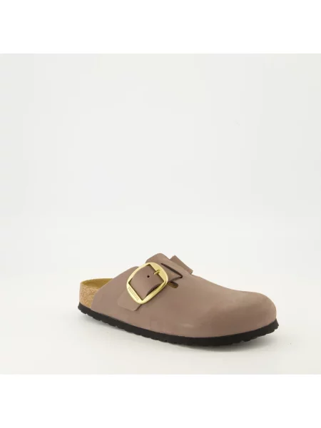 Klapki Birkenstock na sprzączkę beżowe