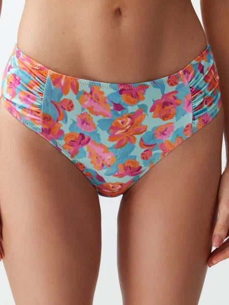 Trendyol Slip costum de baie / aqua / portocaliu / roz albastru