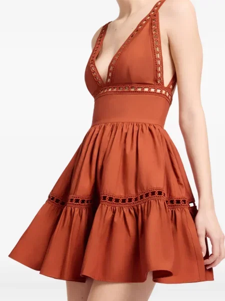 Rochie Elie Saab cu decolteu în V portocaliu