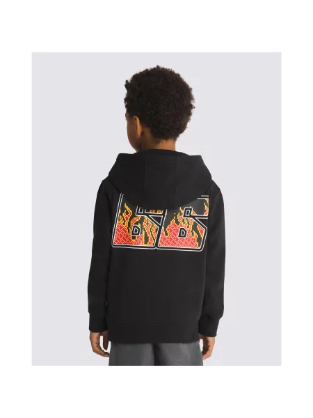 Bluza z kapturem dla dzieci Vans Digi Flames Po czarna