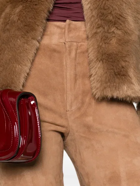 Pantaloni Arma din piele de căprioară maro