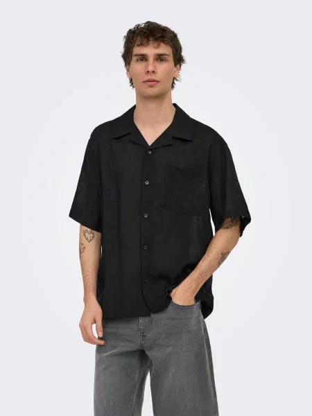 Only & Sons Cămașă ONSLAURENCE' negru