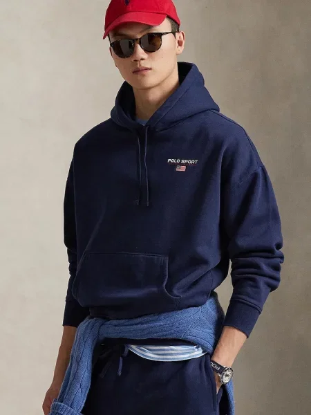 Dukserica s pamukom Polo Ralph Lauren plava