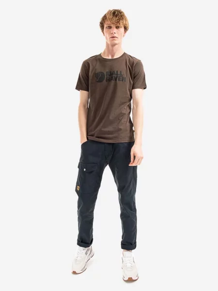 Футболка Fjallraven с принтом зеленая