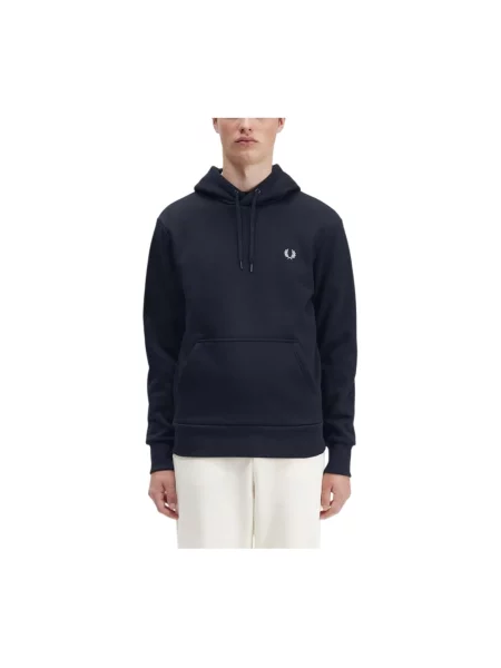 Bluza z kapturem Fred Perry z kapturem klasyczna niebieska