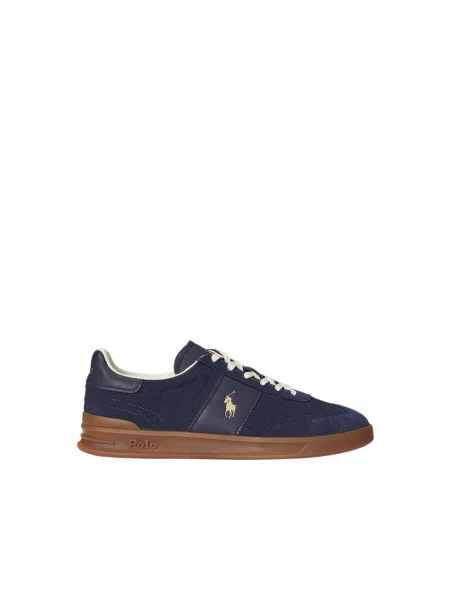 Sneakersy Polo Ralph Lauren skórzane niebieskie
