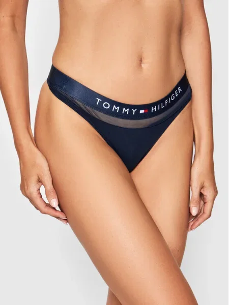 Tommy Hilfiger Chilot tanga Thong Bleumarin albastru închis