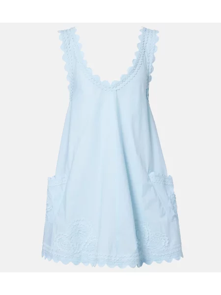 Rochie Juliet Dunn cu broderie albastru