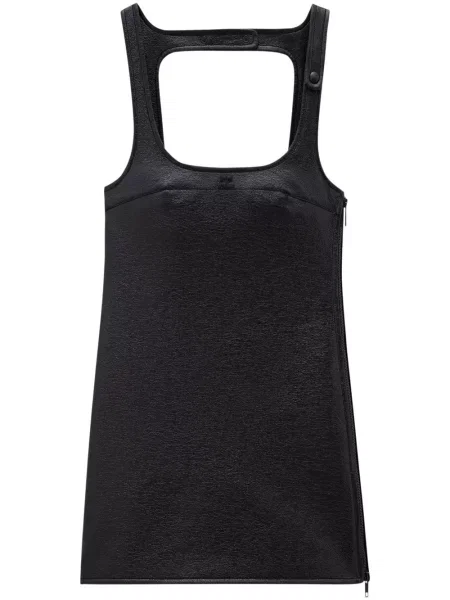 Mała mały sukienka mini Courreges garniturowa czarna