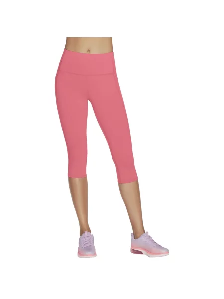 Spodenki sportowe Skechers Go Walk High Waisted Capri Short czerwone