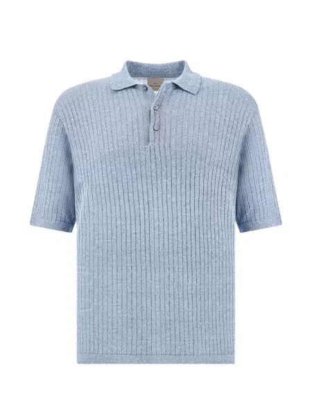 Tricou polo Paul & Shark cu nervuri albastru