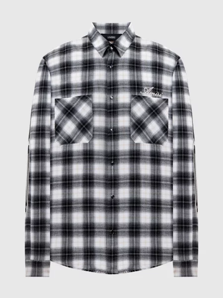 Клетчатая рубашка Amiri белая