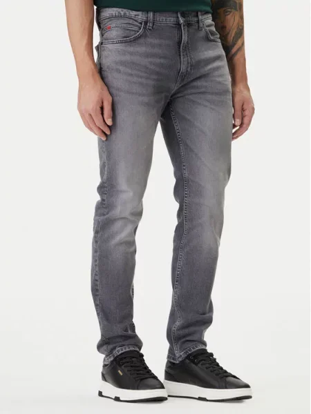 HUGO Kavbojke denim siv
