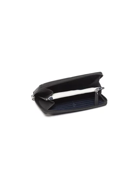 Pénztárca Lacoste L Zip Wallet fekete