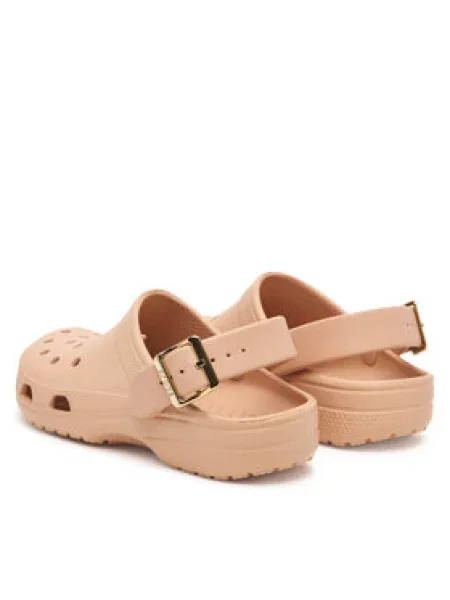 Klasické pantofle Crocs s přezkou růžové