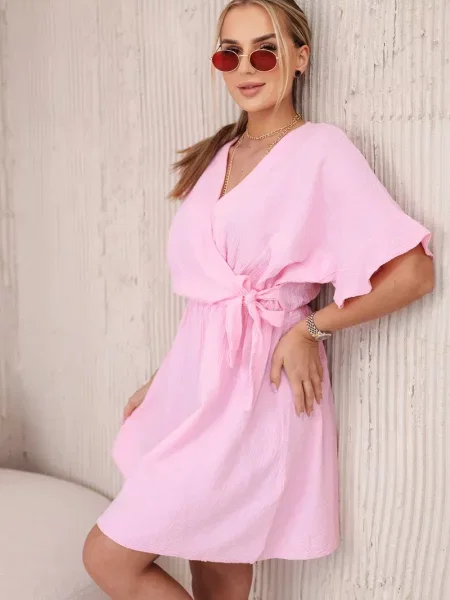 Rochie Kesi Włoski din muselină de costum roz