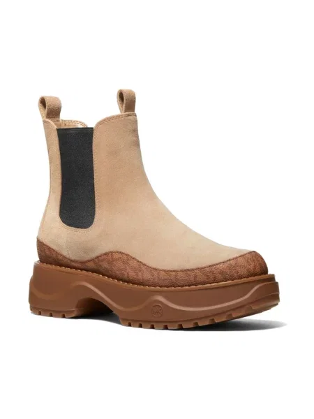 Botki Michael Kors skórzane z logo czarne