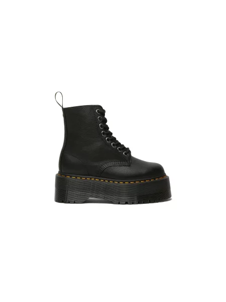 Półbuty Dr. Martens skórzane na platformie czarne