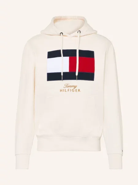 Tommy Hilfiger Mikina S Kapucí režná tmavě modrá červená