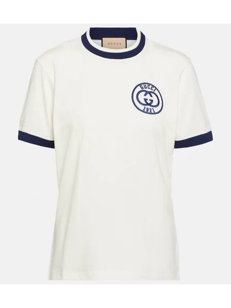 Majica Gucci z vezenjem bela