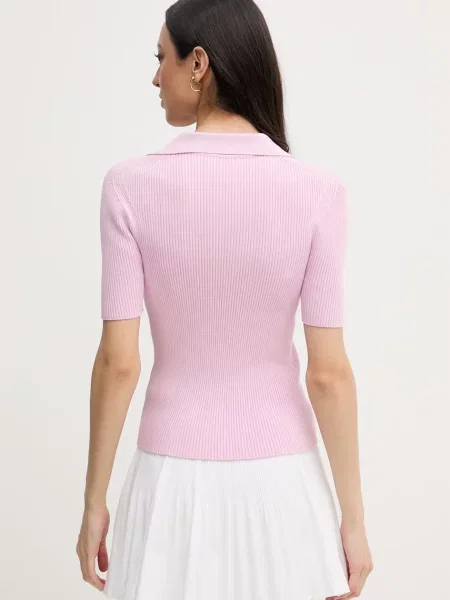 Lacoste kratka majica z viskozo roza