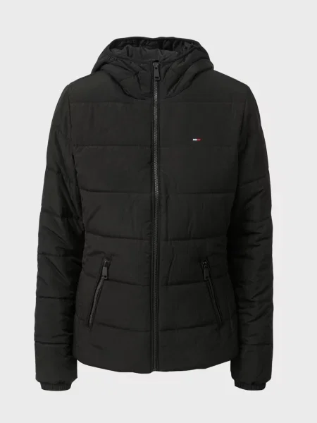 Джинсова куртка Tommy Jeans з капюшоном чорна