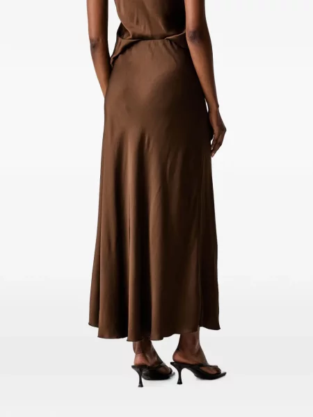 Spódnica maxi Haveone brązowa