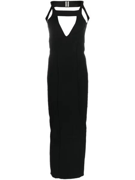 Rochie maxi Rick Owens fără mâneci de costum negru
