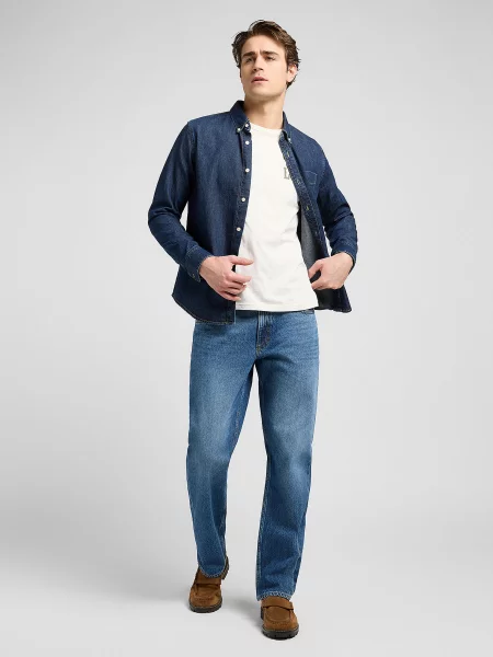 Прямі джинси Lee синій