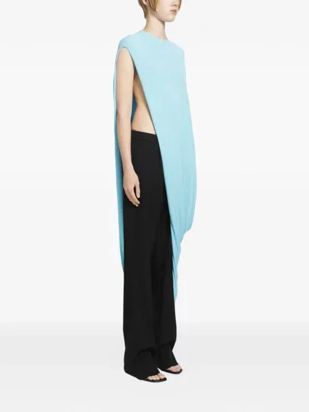 Top Tom Ford asimetric albastru