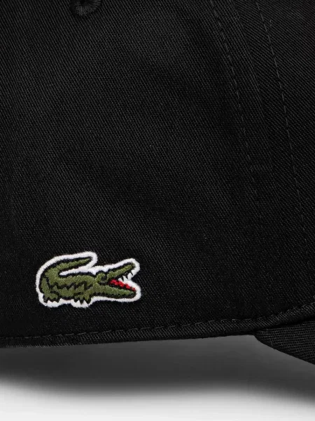 Lacoste sapca negru cu imprimeu alb
