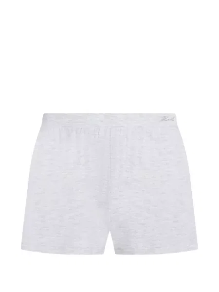 Pantaloni scurți Karl Lagerfeld cu broderie gri