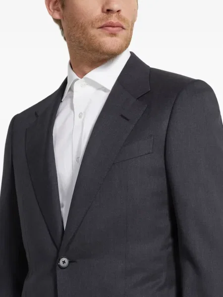 Costum Zegna de lână de costum gri