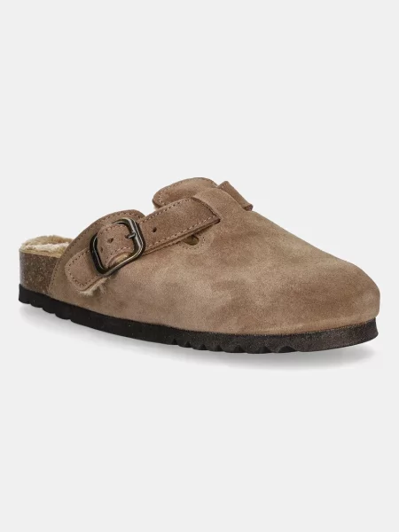 Semišové pantofle Scholl FAE NEW hnědá
