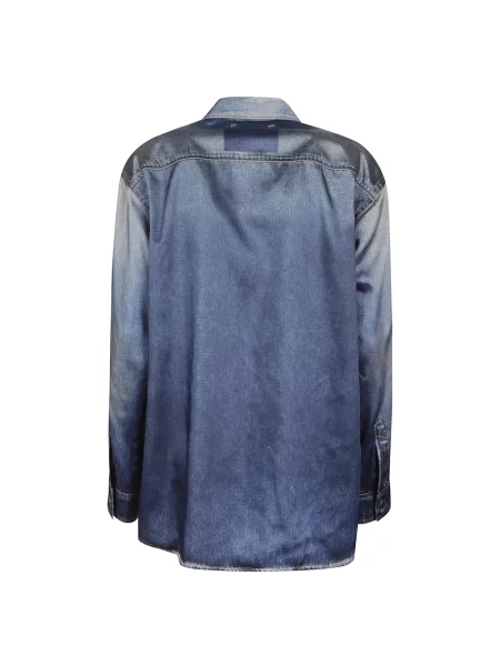 Bluzka Golden Goose z nadrukiem niebieska