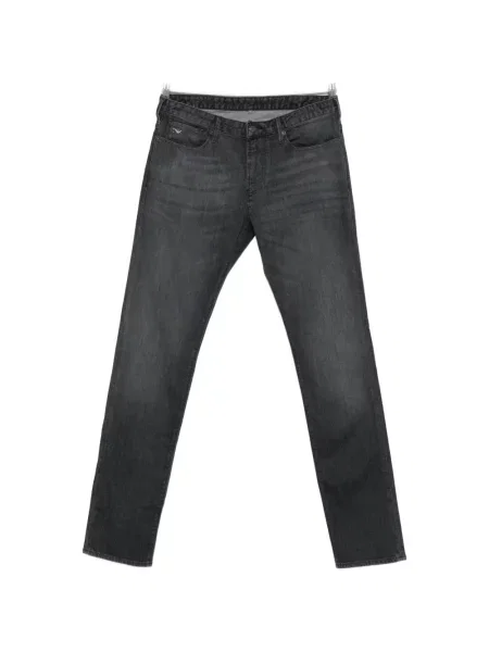 Дънки Emporio Armani с автограф сиво