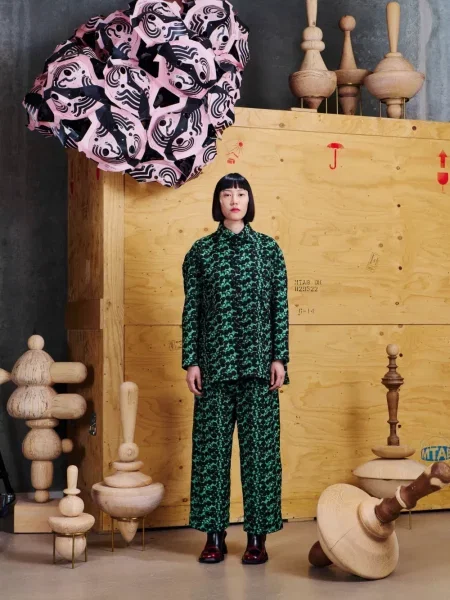 Pantaloni Henrik Vibskov verde