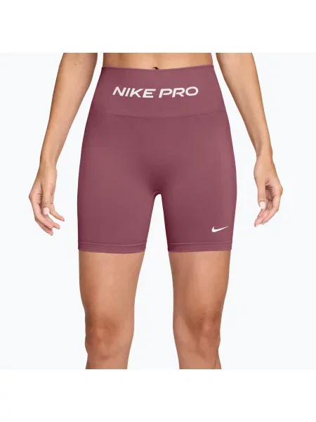 Pantaloni scurți de antrenament pentru femei Nike Pro Seamless pink smoke/white alb